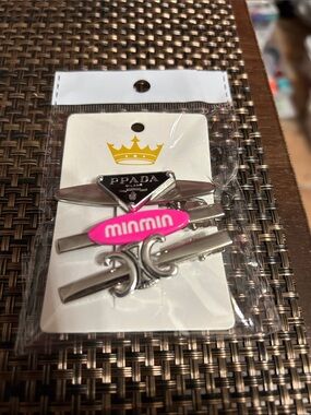 Pink & Silver Women’s Hair Clip Set - Metallic Silver Accents